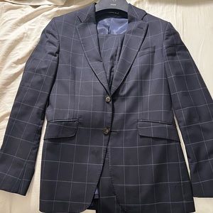 Zara slim Fit Size 40 Suit Blue